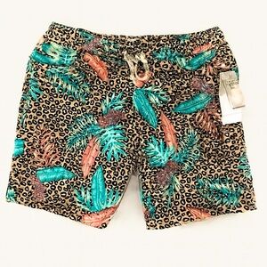 NWT Raw Yarn Industries Paisley Animal Print Shorts Wild One Size M